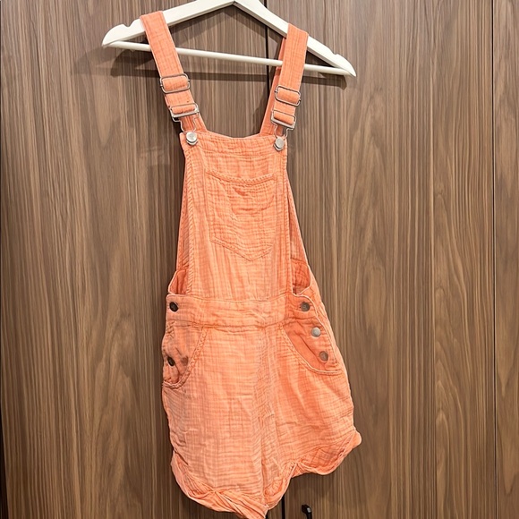 Pilcro Orange Overalls with Adjustable Straps from Anthropologie